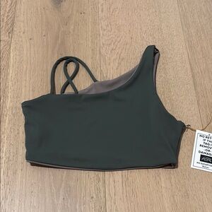 Dark Green One-Shoulder top from Tiger Friday new with tags and size adult small